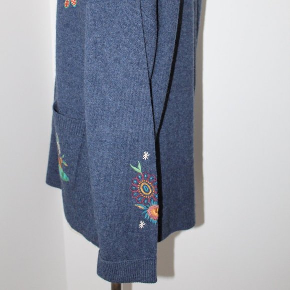 NWT Johnny Was Biya JW Workshop Griffin Cardigan Duster Knit Jacket Embroidery - Picture 7 of 11